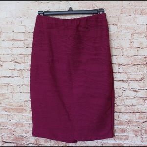 Massimo | Fuchsia Textured stretch pencil skirt